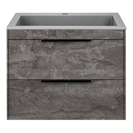 Тумба под раковину Vincea Chiara 2D 600 подвесная, 2 выкатных ящика soft-close, G.Stone