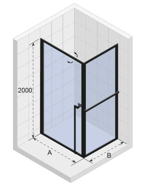 Душевой уголок Riho Lucid GD201 90х80 GD209W080 белый матовый