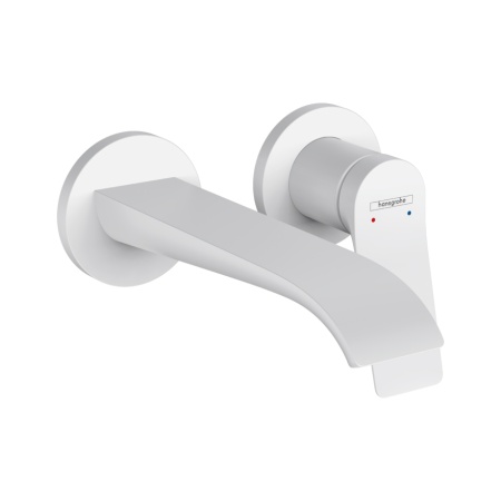 Hansgrohe Vivenis Встраиваемый смеситель для раковины настенный с изливом 195 мм белый матовый 75050700