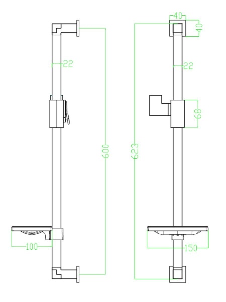 Стойка для душа Lemark LM8069C с мыльницей