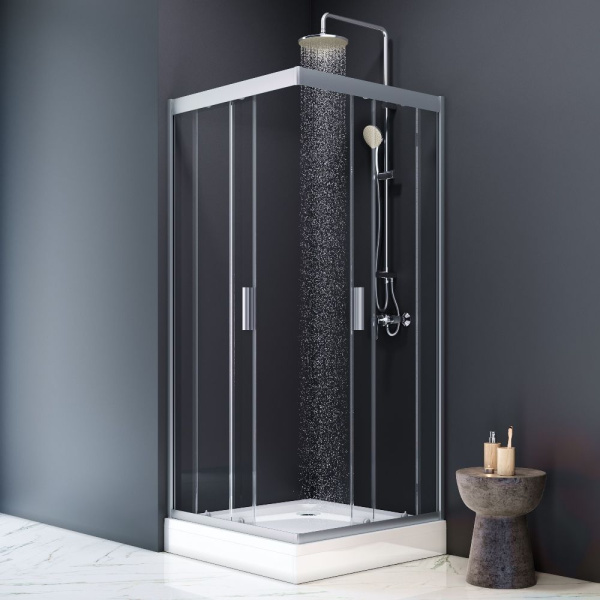 W90T-403-090W Gem Душевой поддон AM.PM квадратный, 90х90 с сифоном, белый