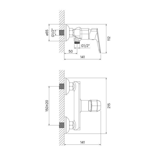 Смеситель для душа IDDIS Vibe VIBSB00i03WA
