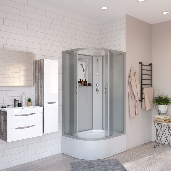 Душевая кабина Niagara Classic NG-2310-14RBKT 120х80х210-240, высокий поддон 40 см, стекло матовое