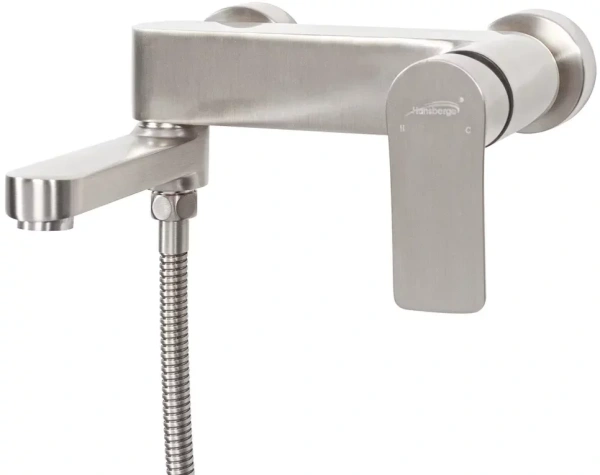 Смеситель для ванны с ручным душем Hansberge H4010 Никель