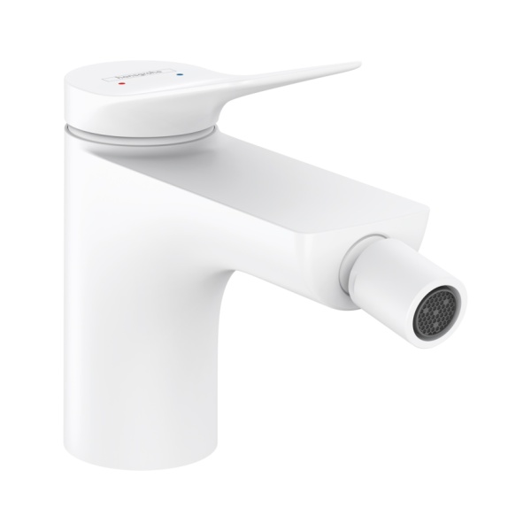 Hansgrohe Vivenis Смеситель для биде со сливным гарнитуром белый матовый 75200700