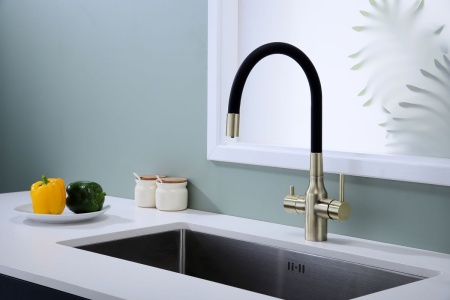 Смеситель для кухни SALIX, бронза, Sa213419-BR, Paulmark