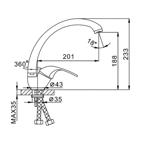 Смеситель для кухни FRAP F4102-B, хром