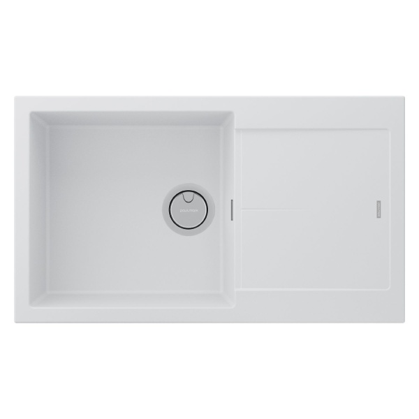 Мойка EXTENSIO 86, ACRYSTONE, PM988650-WH, WHITE, 860х500 мм, Paulmark