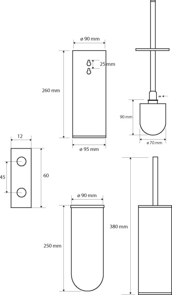 Ёршик Bemeta Amber 155313067 подвесной/напольный