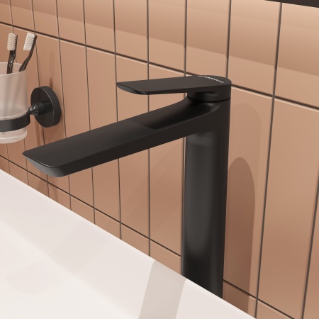 Смеситель для раковины STWORKI Вирклунд S05020BK матовый хром