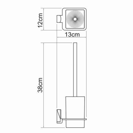 Щетка для унитаза подвесная WasserKRAFT Leine K-5027