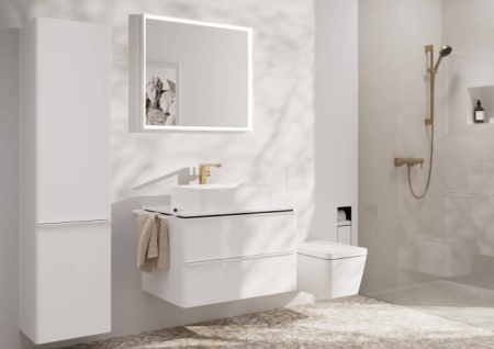 Смеситель для раковины Hansgrohe Tecturis E CoolStart EcoSmart 73070140 шлифованная бронза 73070140