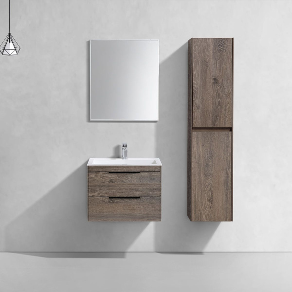 Тумба под раковину Vincea Chiara 2D 600 подвесная, 2 выкатных ящика soft-close, R.Oak