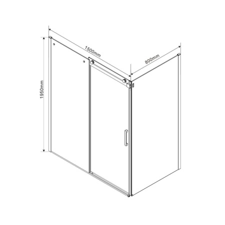 Душевой уголок Vincea Como VSR-1C8015CL, 1500*800, хром, стекло прозрачное