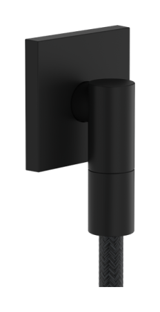 Настенная розетка с обратным клапаном Hansgrohe FixFit Fine E 28883670. черный матовый 28883670