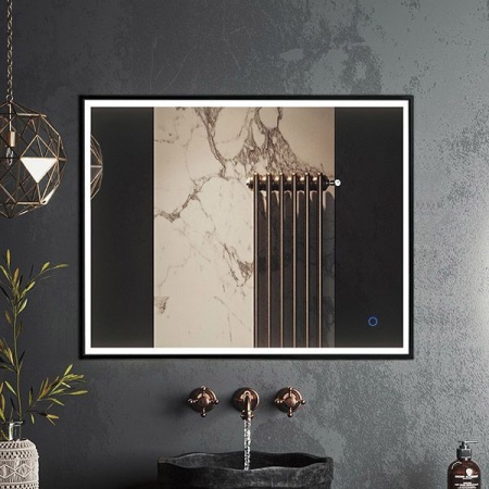 Зеркало RoxenBath Sigma (80x70) в черной алюминиевой раме
