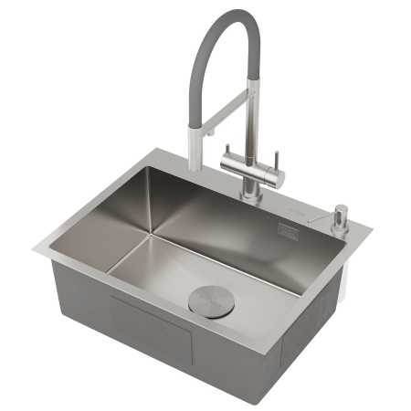 Кухонная мойка RoxenBath Simple 60 сатин  (текстурное покрытие)