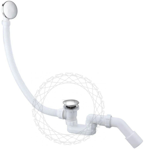 Сифон для ванны автоматический FILARETE FL90 (Хром)