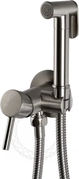 Смеситель встраиваемый с гигиеническим душем FILARETE Roun FL100 Никель