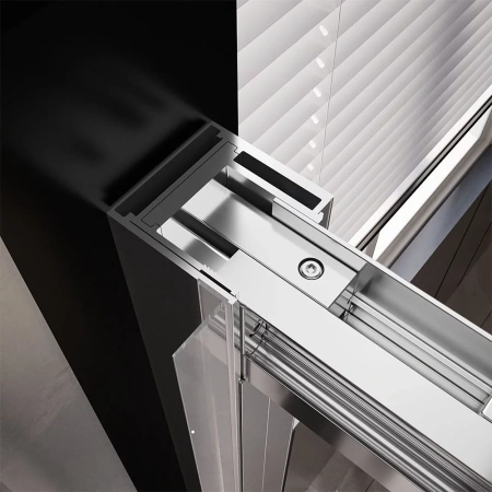 Душевая дверь Veconi Premium Trento PTD-30CH, 1300х2000, хром, стекло прозрачное