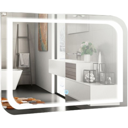 Зеркало Silver Mirrors Persey 800x600 ФР-00001763 со встроенным светильником, сенсорный выключатель, подогрев