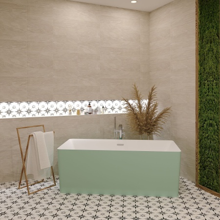 Акриловая ванна в наборе 3 в 1: отдельностоящая ванна, ножки, экран Wellsee Pure BY Wellsee 230707000