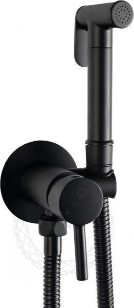 Смеситель встраиваемый с гигиеническим душем FILARETE Roun FL100 Черный матовый