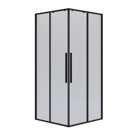 Душевое ограждение  Niagara Nova  NG-6824-34BLACK (100*100*195) квадрат, двери раздвижные