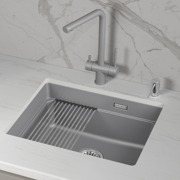 Мойка для кухни Granula Kitchen Space 5501iU алюминиум, 55х45 см, прямоугольная