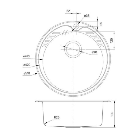 Мойка кухонная из нержавеющей стали IDDIS Suno SUN51P0i77