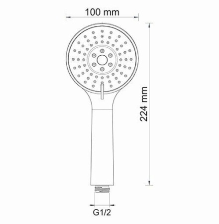 Лейка для душа WasserKRAFT A002