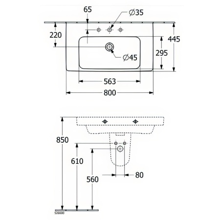 Раковина Villeroy & Boch Architectura 4A878001