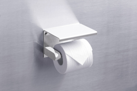 Держатель туалетной бумаги с полкой RUSH Edge ED77141 White