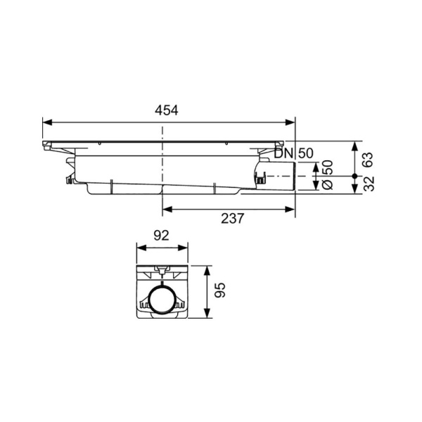 Сифон TECE TECEdrainprofile "стандартный", DN50 боковой слив 673002
