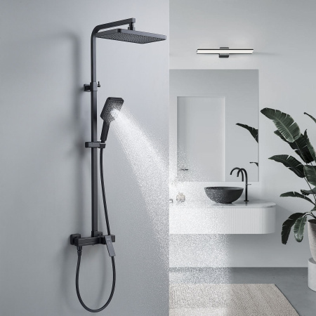 Душевая система Shevanik S4636H, черный