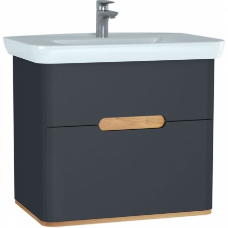 Тумба с раковиной VitrA Sento 78 60836 антрацит матовый