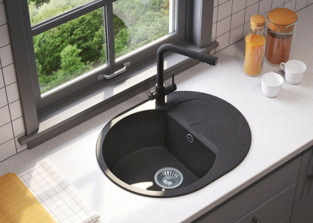 Кухонная мойка Polygran ATOL-620 №16 Черный