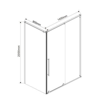 Душевой уголок Vincea Arno VSR-1A9014CL, 1400*900, хром, стекло прозрачное
