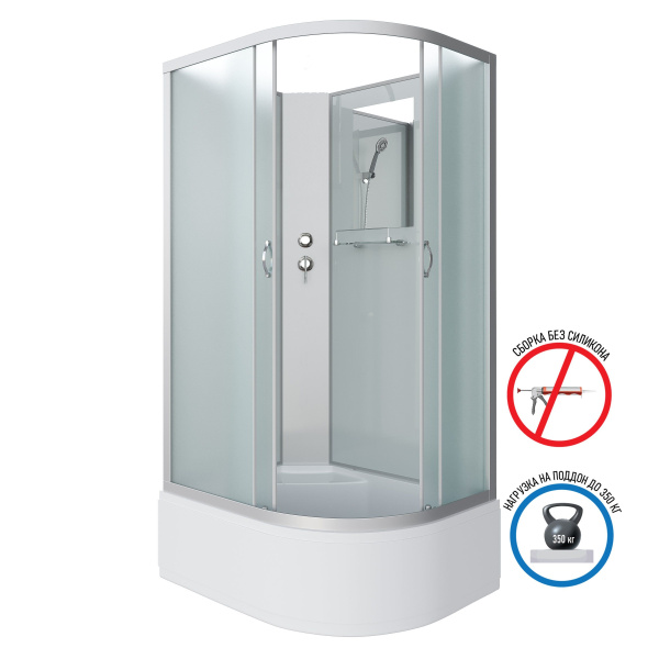 Душевая кабина Niagara Classic NG-2310-14LBK 120х80х200, высокий поддон 40 см, стекло матовое