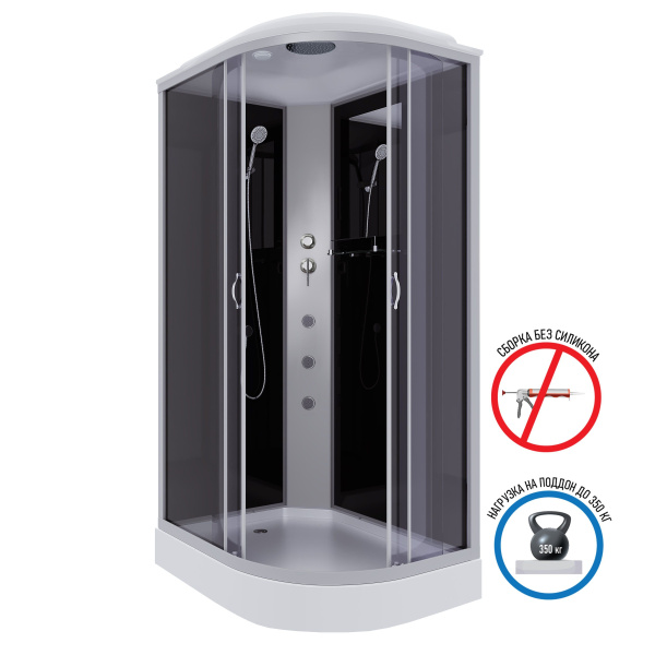 Душевая кабина Niagara Classic NG-3512-14LG 120х80х215, низкий поддон 13 см, стекло тонированное