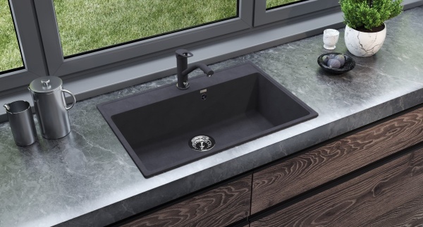Кухонная мойка Ulgran Quartz Forte 760-08, космос