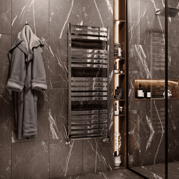 Полотенцесушитель водяной TERMINUS Палермо П18 500х1400 в комплекте с вентилями 3/4 на 1/2