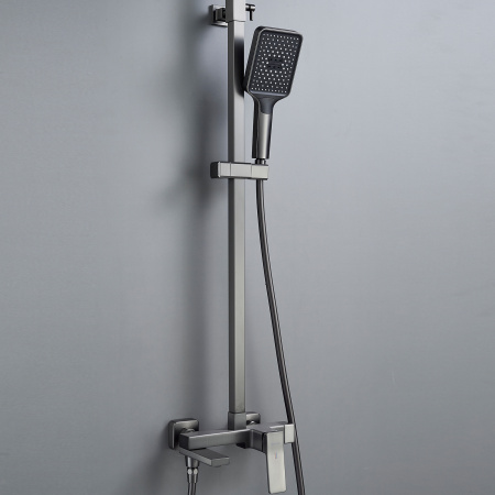 Душевая система Shevanik S4636T, оружейная сталь