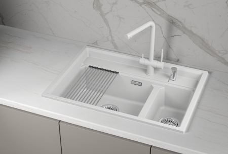 Мойка для кухни Granula Kitchen Space 7302i арктик, 73х51 см, прямоугольная