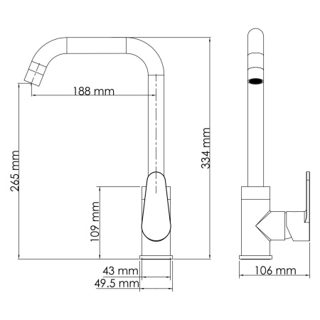Смеситель для кухонной мойки WasserKRAFT Alz 28807