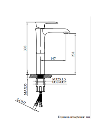 Смеситель для раковины ALTROBAGNO Костанца (Costanza) 010214 Or