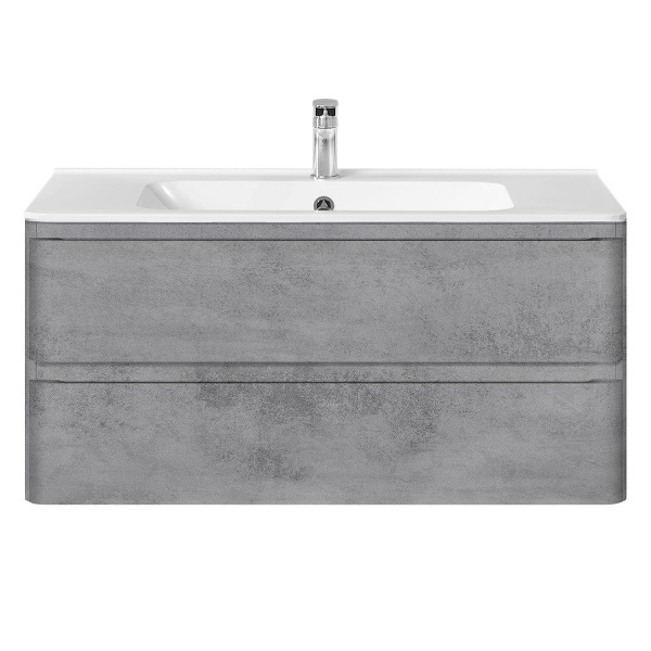 Тумба под раковину Vincea Vico 1000 подвесная, 2 выкатных ящика soft close, Beton