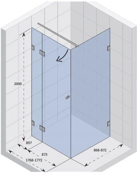 Душевой уголок Riho Scandic Mistral M203 180х90 L GX0902801