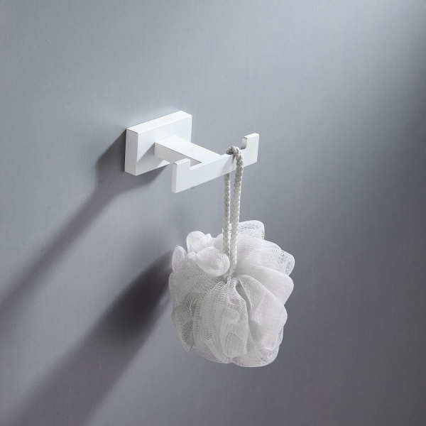 Крючок для ванной комнаты двойной Shevanik SG5621C, белый