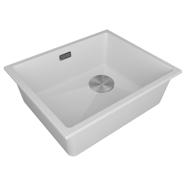 Мойка LUMI 55UNI-SKEW, IT-GRANIT, LU55SK-WH, белый, 555х440, Paulmark
